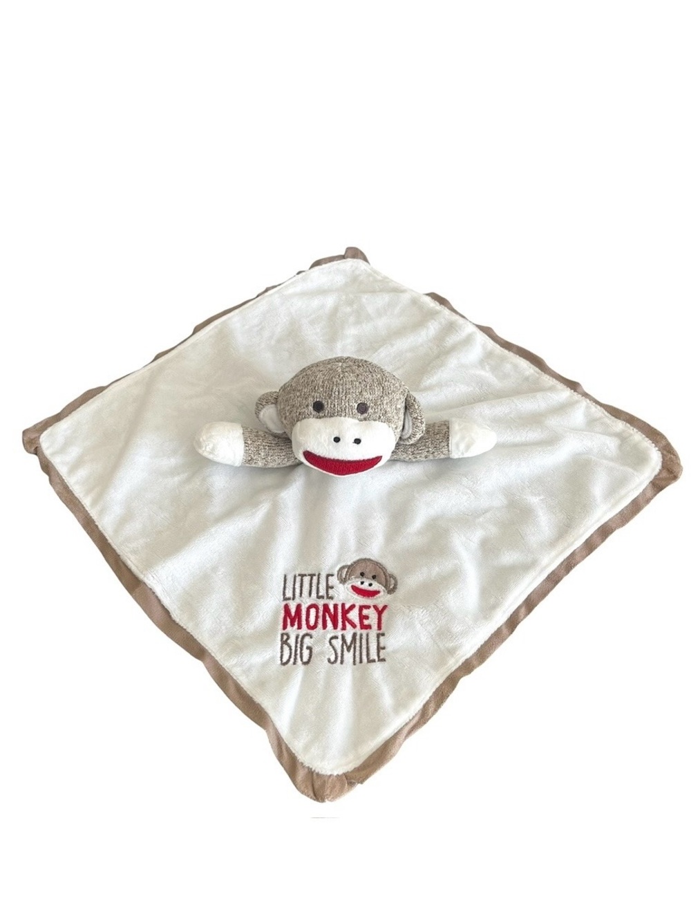 Baby Starters Sock Monkey Plush Security Blanket Big Smile 2024